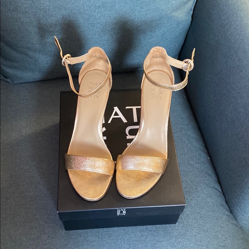 Elegant Gold Ankle Strap Sandals